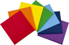 7Pcs 18 X 21 Inch Cotton Fabric Bundles Fat Quarters, Rainbow Solid Colors Patch