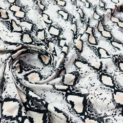 Animal Print Snake Spandex Fabric 4-way Stretch 60″wide by the Yard for Swimwear