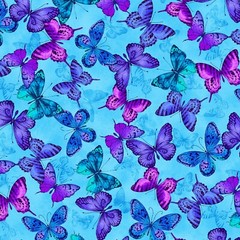 Midnight Blooms Purple Hydrangea IllusionTimeless Treasures BTY 44″ Wide