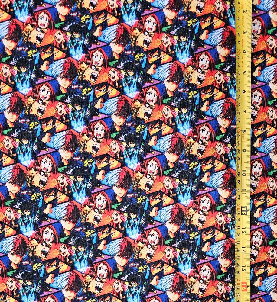 MY HERO ACADEMIA DIAMOND COLLAGE ANIME 1 YARD FABRIC ( 36″ X 58″ ) BRAND NEW