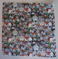 Group E – Fabric Cotton 1 Piece 10 1/2″ L x 10 1/4″ W – Cats with Red Collars