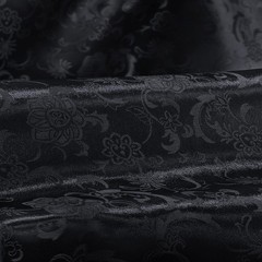 Cobedzy Black Satin Fabric by The Yard – 1 1 60 Inches Wide,