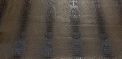 Brown Ostrich/Gator Upholstery Crafting Outdoor Vinyl Fabric By The Yard