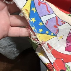 RARE! VTG Elinor Peace Bailey Print fabric Unique Dolls Clowns Ladies