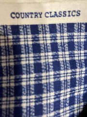 2 Pieces Of 90sCountry Classics Fabric :Red Plaid (37”x31”) & Blue Plaid(44”x 82