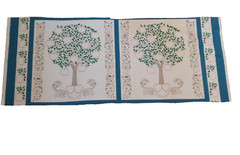 Apple Family Tree Harvest Fabric Panel, For Quilt or Pillow Project, 17″ Squares