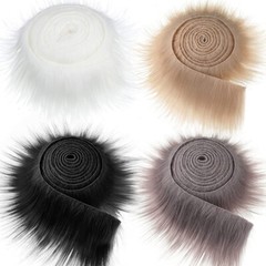 DIY Faux Fur Collar Trim Handmade Fabric Accessories Strip Fur Edge Fluffy Hood