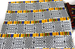 African Wax Print, Elephant, Map & Zebra Lot of 7 Remnants Mix Lot Cotton Fabric