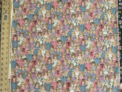 *OOP/VTG/VHTF* 1994 Fabric Traditions #5289 Dolls all over. By the FQ 18”x22”