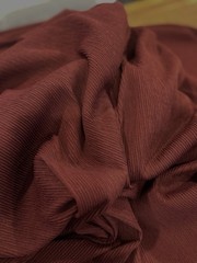Over 3 yards of Fashion ribbed knit fabric- rich burgundy/garnet color