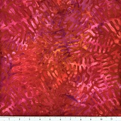 1 Yard Cut of Lunn Fabric Liquid Crystal Batik 100% Cotton 3454 Flame Red Purple