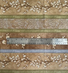 COTTON FABRIC Serenade AH Studio SSI South Sea 1 yard cut border print beige