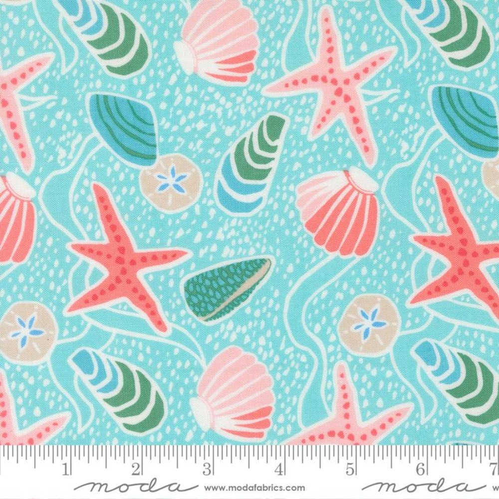 Reef Sea Shells – Surf -Moda Fabrics-BTY