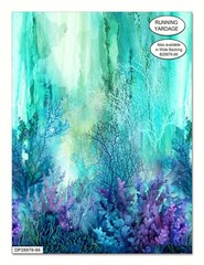 Northcott – Coral Reef – 108″ Full Width Wide Backing – Turquoise/Multi, BTY