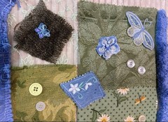 Slow Stitch Junk Journal Kit Craft Sewing Crochet Vintage Fabric Lace #15