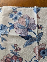 VTG Fabric Stanley King Studio Glazed Chintz Upholstery Teflon Sconset Rose 90s