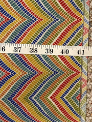 Multicolor Chevron Original Screen Print Solarium Richloom 54X41 Rozelle Garden