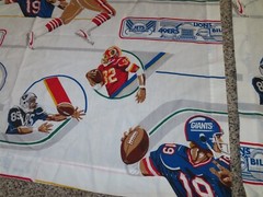 4 pcs Vintage JC Penney NFL Football Sports Team Logo FABRIC Curtains 54×42