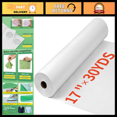 Medium Weight Fusible Interfacing Fabric 17″ x 30yd – Iron-On Non-Woven for Sewi