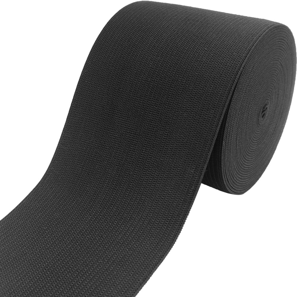 Black Elastic Band for Sewing 3inch- 5 Yds-Thick Stretch Knit Fabric | wide h…