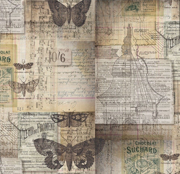 Eclectic Elements Tim Holtz Coats #PWTH 001 Neutral Melange 1Yd Quilt Cotton