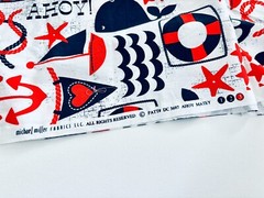 Michael Miller Ahoy Matey Fabric, Sold by the 1/2 Yard, Continuous Cut Fabric