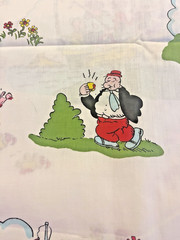 Vintage POPEYE THE SAILOR MAN Fabric 2.5 Continuous Cut Cotton Blend HTF