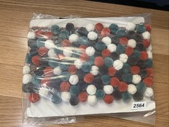 Pom Pom Sewing Fringe Cream Charcoal Teal Rust ~7yd Orginally $78 Hobby Lobby