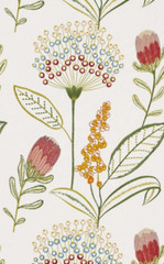 CLARKE & CLARKE/BREEGAN JANE CURTAIN FABRIC Protini 2.4 METRES SPICE EMBROIDERED