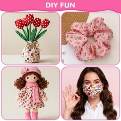 7 PCS 19.7×19.7 Inch Black Assorted Patterns Cotton Sewing Patchwork Fabrics