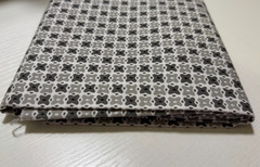 Gray/White Fabric – Repeating Geometric Mosaic Tile Pattern – 1 Yard