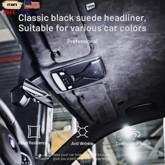Suede Auto Headliner Fabric 98″ L × 60″ W with Foam Backing – Black Interior Rep