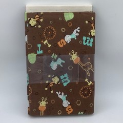 CREATIVE CUT Starter Bolt 3 Yards 43″ x 108″ Fabric Cotton Brown Jungle Alphabet