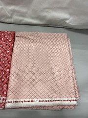 Riley Blake Lot Of 2x Berry And Sage Coral Red & Frosting – Approx 2 Yards Each