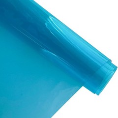 | 12 Gauge Clear Tinted Plastic Vinyl, 16″x48″ See Through Vinyl Fabric-Sky Blue