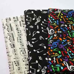 Cotton Fabric 43” Wide By Yards Music Print Cotton Craft Diy Zakka Material