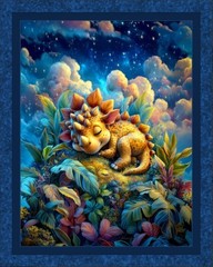 *PANEL* 36×45 DINO DREAMS – COTTON – QUILT QUALITY – SHARP DIGITAL