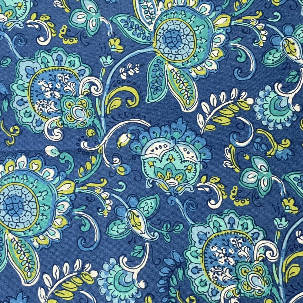 Better Homes And Gardens Richloom Outdoor Fabric Blue Floral Flowers 93″x54″