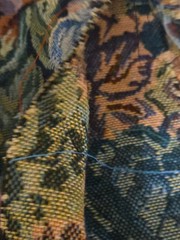 Upholstery Fabric Lot Large Scrap Pieces Floral Design Beautiful Woven