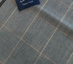Scabal AIRCOM Wool Fabric Moss Green Plaid 2.0m / 2.2yd Summer Jacket England
