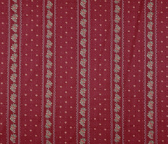 Vintage 70s Reddish Mauve Floral Stripe Fabric Cotton Blend Precut 66 x 42