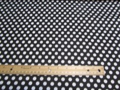 2 Yards Black With Big White Dots Flannel Fabric