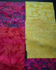 Batik Quilt Fabric 8.5″ x 8.5″ Squares Lot of 54