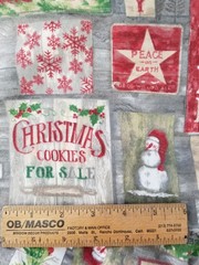 Country CHRISTMAS Patchwork Super Snuggle Flannel Fabric 70″ x 42″