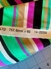 Spandex Fabric 4-Way Stretch Mutli Colored Stripes (3 + yards)