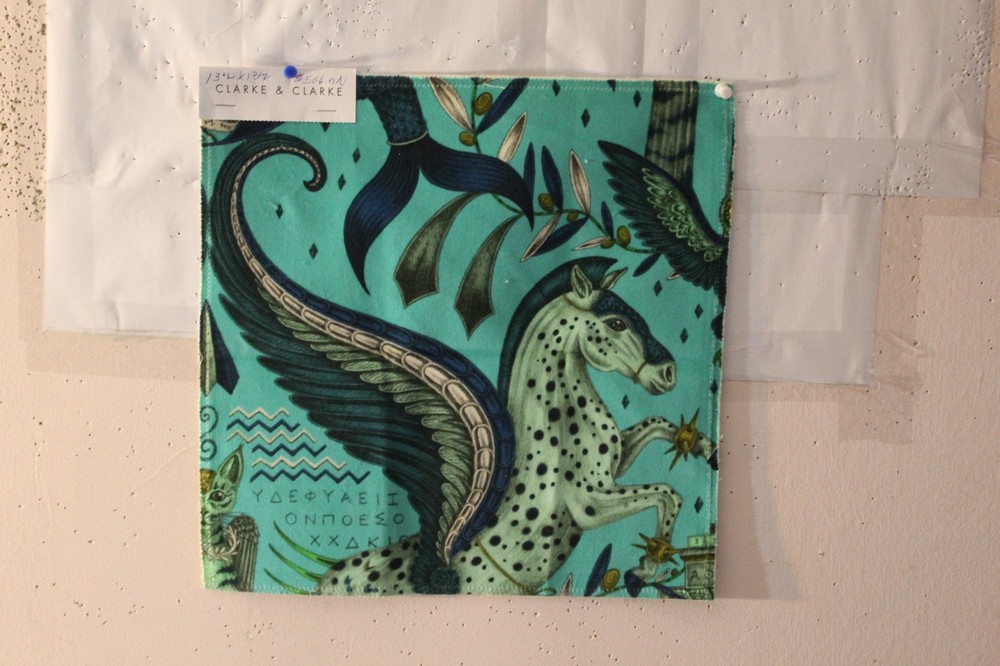 Clarke & Clarke Odyssey Mythos Velvet Mythical Animal Various Colors and Sizes