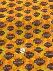 Custom Made, 1 Yard HARLEY DAVIDSON HD Motorcycle Cotton Fabric 36” x 56”