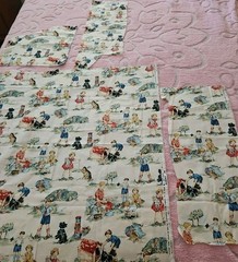 Alexander Henry 1996 Nicole De Leon Lot Of 4 “Vintage Kids” Cotton Remnants Wide