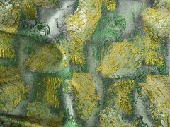 Green Silver Jacquard Metallic Brocade Fabric 58” Width By The Yard