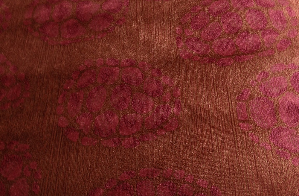 DONGHIA TORTOISE SHELL CANYON PINK GOLD VELVET FABRIC REMNANT 26″LONG x 52″W